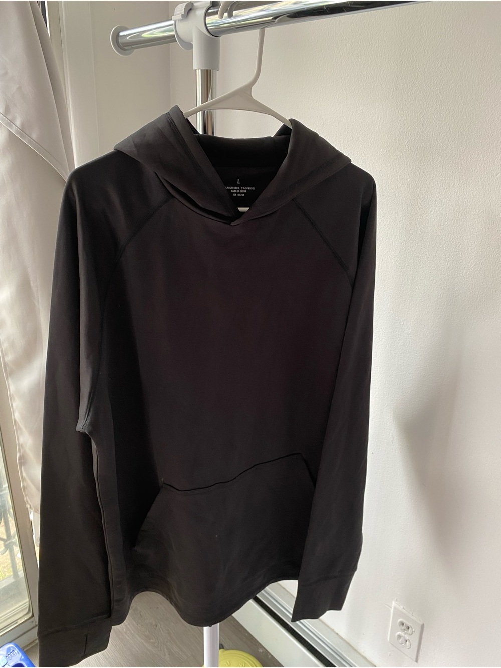 Men's Black Hooded Pullover Sweater